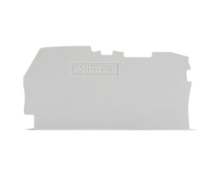 WAGO TOPJOB S, 2102 Series End and Intermediate Plate for Use with 2102 Series Terminal Blocks [2102-1291]; 240-7731