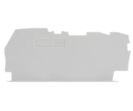 WAGO TOPJOB S, 2102 Series End and Intermediate Plate for Use with 2102 Series Terminal Blocks [2102-1391]; 240-7732