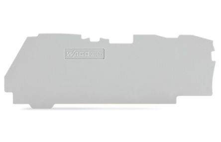 WAGO TOPJOB S, 2106 Series End and Intermediate Plate for Use with 2106 Series Terminal Blocks [2106-1391]; 240-7737