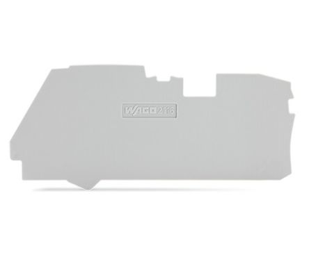 WAGO TOPJOB S, 2116 Series End and Intermediate Plate for Use with 2116 Series Terminal Blocks [2116-1291]; 240-7738