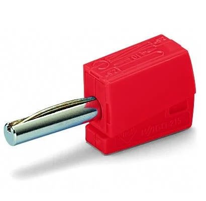 WAGO Red Male Banana Plug, 4 mm Connector, Cage Clamp Termination, 20A, 42V [215-212]; 240-7742