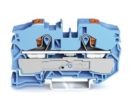 WAGO 2216-1204 TOPJOB S, 2216 Series Blue, 16mm², Single-Level, Push-In Cage Clamp Termination, ATEX, IECEx [2216-1204]; 240-7756