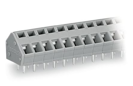 WAGO PCB Terminal Block, 16-Contact, 5/5.08mm Pitch, Through Hole Mount, 1-Row [236-416]; 240-7776
