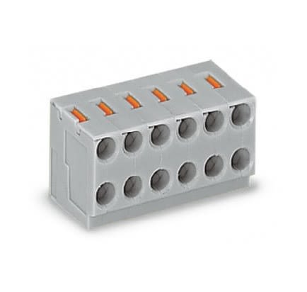 WAGO PCB Terminal Block, 4-Contact, 3.5mm Pitch, PCB Mount, 1-Row [252-104]; 240-7786