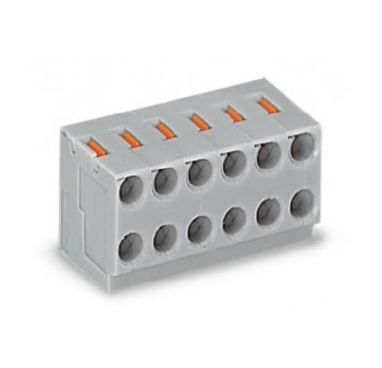 WAGO PCB Terminal Block, 5-Contact, 3.5mm Pitch, PCB Mount, 1-Row [252-105]; 240-7787