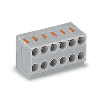 WAGO PCB Terminal Block, 10-Contact, 3.5mm Pitch, PCB Mount, 1-Row [252-110]; 240-7791