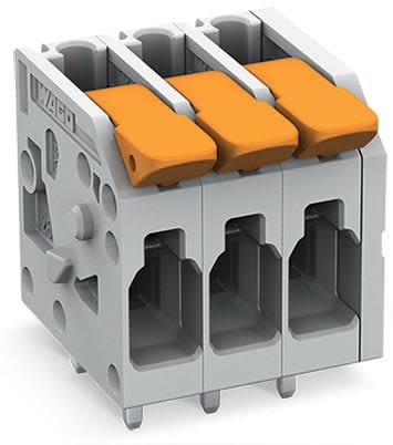 WAGO PCB Terminal Block, 5-Contact, 5mm Pitch, Through Hole Mount, 1-Row [2604-1105]; 240-7800