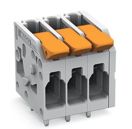 WAGO PCB Terminal Block, 6-Contact, 5mm Pitch, Through Hole Mount, 1-Row [2604-1106]; 240-7801