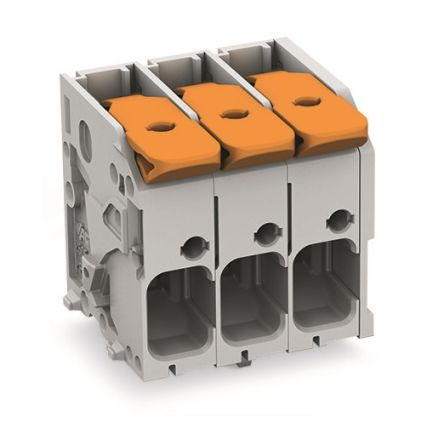 WAGO PCB Terminal Block, 5-Contact, 7.5mm Pitch, Through Hole Mount, 1-Row [2606-1105/020-000]; 240-7808