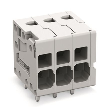 WAGO PCB Terminal Block, 5-Contact, 5mm Pitch, Feed Through Mount, 1-Row [2624-1105]; 240-7819