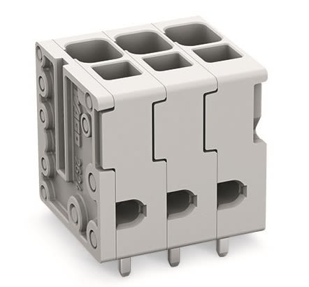 WAGO PCB Terminal Block, 6-Contact, 5mm Pitch, Feed Through Mount, 1-Row [2624-3106]; 240-7824