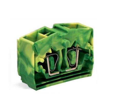 WAGO 264-357 264 Series Green/Yellow, 2.5mm², Single-Level, Cage Clamp Termination [264-357]; 240-7840