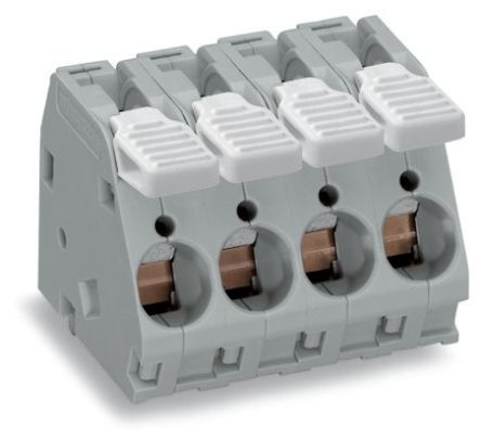 WAGO PCB Terminal Block, 8-Contact, 10mm Pitch, Through Hole Mount, 1-Row [2716-108]; 240-7847