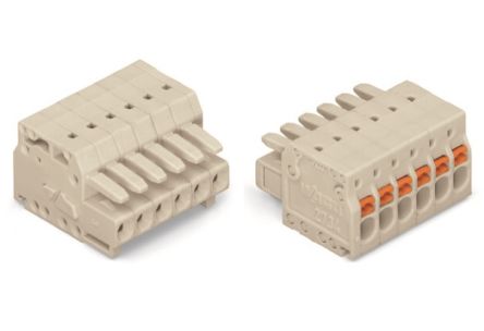 WAGO, 3.5mm Pitch, 4 Way, Pluggable Terminal Block, Plug, Through Hole, 2734-104 [2734-104]; 240-7855