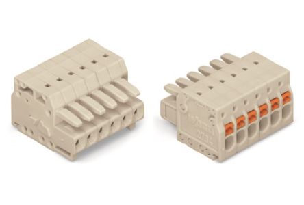WAGO, 3.5mm Pitch, 5 Way, Pluggable Terminal Block, Plug, Through Hole, 2734-105 [2734-105]; 240-7856