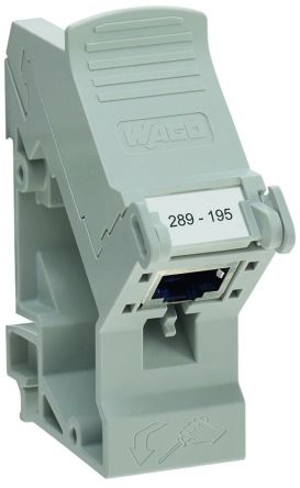 WAGO 8-Contact Female Interface Module, RJ45 Connector, DIN Rail [289-195]; 240-7882