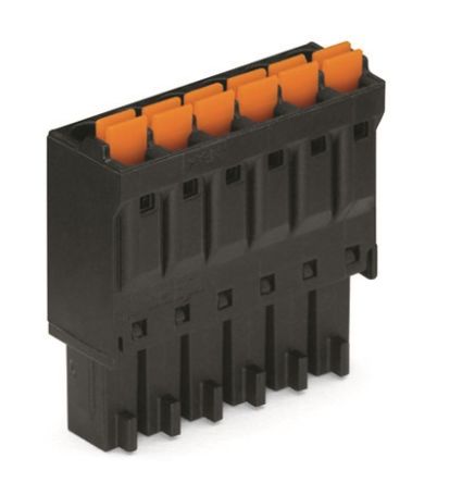 WAGO, 3.5mm Pitch, 6 Way, Pluggable Terminal Block, Plug, 714-106 [714-106]; 240-7902