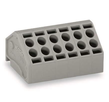 WAGO PCB Terminal Block, 10-Contact, 5mm Pitch, PCB Mount, 1-Row [806-110]; 240-7993
