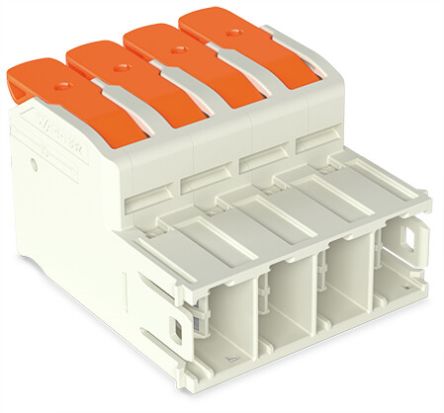 WAGO, 10.16mm Pitch, 4 Way, Pluggable Terminal Block, Plug, 832-1204 [832-1204]; 240-8011