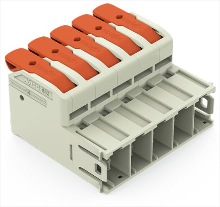 WAGO, 10.16mm Pitch, 5 Way, Pluggable Terminal Block, Plug, 832-1205 [832-1205]; 240-8012