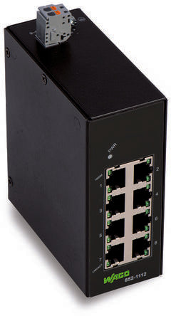 WAGO Unmanaged 8 Port Ethernet Switch [852-1112]; 240-8017