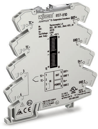 WAGO 857 Series Signal Conditioner, Current, Voltage Output [857-810]; 240-8035