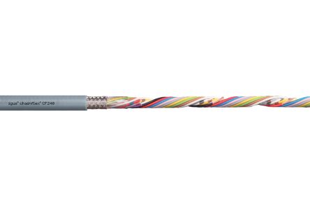 Igus CF240 Series Data Cable, 0.34 mm², 22 AWG, 100m, Screened Shield, Data Cable [CF240.03.14 (100m)]; 240-9615