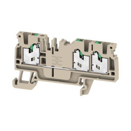 Weidmuller 2674540000 AS3C 2.5 Series Dark Beige, 1-Level, Snap In Termination [2674540000]; 241-0399