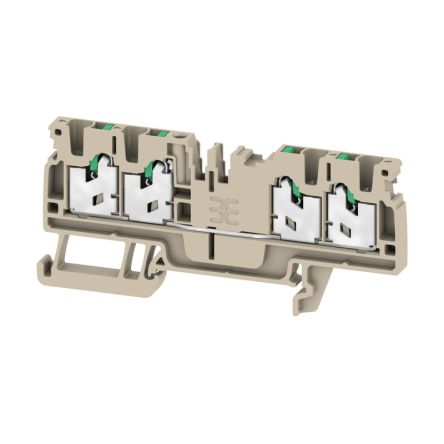 Weidmuller 2674550000 AS4C 2.5 Series Dark Beige, 1-Level, Snap In Termination [2674550000]; 241-0400