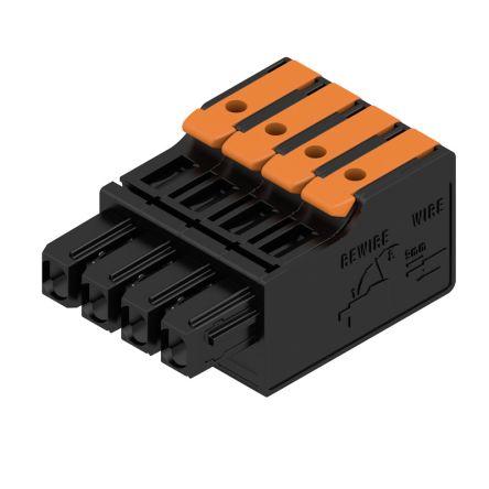 Weidmuller Female PCB Connector Housing, 5mm Pitch, 4 Way, 1 Row [2790410000]; 241-0431