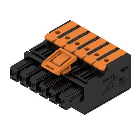 Weidmuller Female PCB Connector Housing, 5mm Pitch, 6 Way, 1 Row [2790480000]; 241-0438
