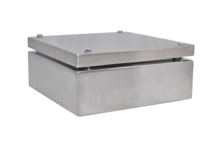 RS PRO 304 Stainless Steel Enclosure, IP66, 200 mm x 200 mm x 81mm [0]; 241-0789