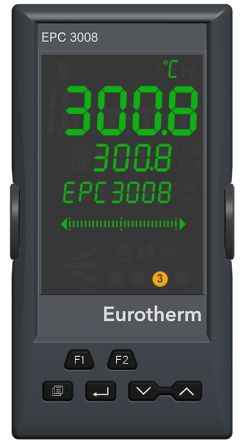 Eurotherm EPC3008 Panel Mount PID Controller, 48 x 96mm 1 Input 1 Logic, 1 Relay, 24 V ac/dc Supply Voltage PID [EPC3008/CC/VL/R2/D1]; 241-0962