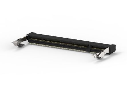 TE Connectivity 0.6mm Pitch 200 Way, Right Angle Board Mount Mount DIMM Socket ,500mA [1717254-1]; 241-1322