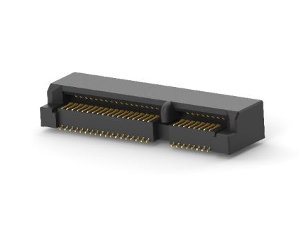 TE Connectivity Right Angle Edge Connector, 52-Contacts, 0.8mm Pitch, 2-Row, Surface Mount Termination [1775862-2]; 241-1326