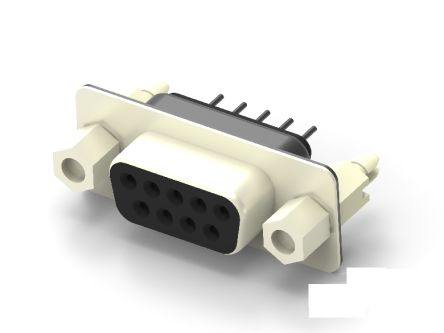 TE Connectivity 9 Way Vertical Board Mount PCB D-sub Connector Socket, 2.77mm Pitch [2301838-2]; 241-1334