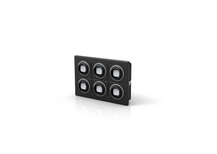 EAO IP67 6 Key Plastic Illuminated Keypad [09-0075.3132]; 241-2019