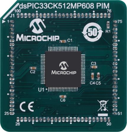 Microchip dsPIC33CK512MP608 GP PIM General Purpose Plug In Module Plug In Module EV09H41A [EV09H41A]; 241-2221