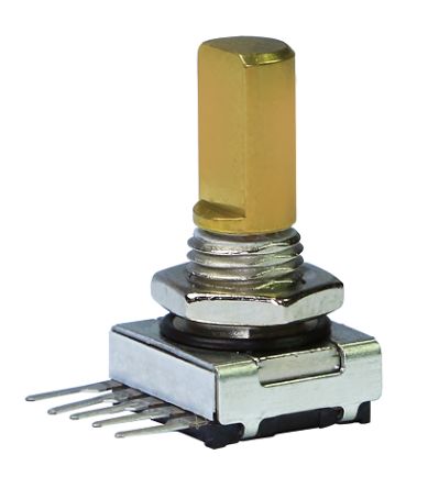 Elma 16 Pulse 2 bit Quadrature Mechanical Rotary Encoder with a 6 mm Slotted Shaft [E33-CT652-M01T]; 241-2336