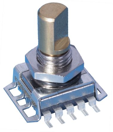Elma 16 Pulse 2 bit Quadrature Mechanical Rotary Encoder with a 6 mm Slotted Shaft [E33-ST652-M01T]; 241-2342