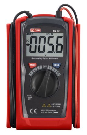 RS PRO Handheld Digital Multimeter, True RMS, 100A ac Max, 100A dc Max, 600V ac Max [0]; 241-2777