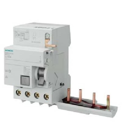 Siemens SENTRON 5SM2xxx RCCB, 63A, 4 Pole, 30mA, Type A, 400V ac [5SM2345-6]; 241-4429