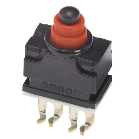 Omron Pin Plunger Subminiature Micro Switch, Quick Connect Terminal, 1 mA, SPST, IP67 [D2GW-A02F]; 241-4983