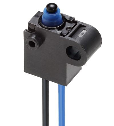 Omron Pin Plunger Subminiature Micro Switch, Wire Lead Terminal, 1 mA, SPST -NC, IP67 [D2GW-A12H]; 241-4997