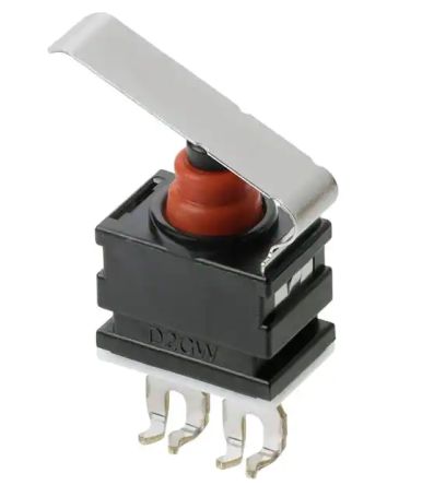Omron Hinge Lever Subminiature Micro Switch, Wire Lead Terminal, 1 mA, SPST -NO, IP67 [D2GW-SC1L3M]; 241-5020