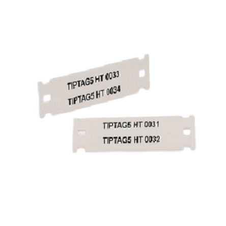 HellermannTyton TIPTAG5 Mounting clamp Cable Marker, White, Pre-printed "TIPTAG5 HT", 556-81500 [556-81500]; 242-0272