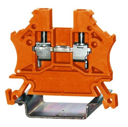 RS PRO Orange, Single-Level, Cage Clamp Termination [0]; 242-0482