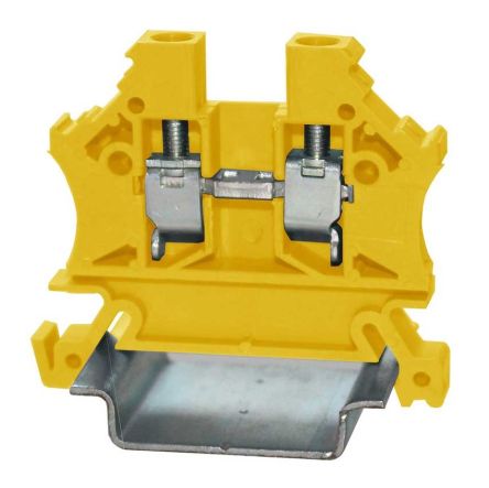 RS PRO Yellow, Single-Level, Cage Clamp Termination [0]; 242-0491