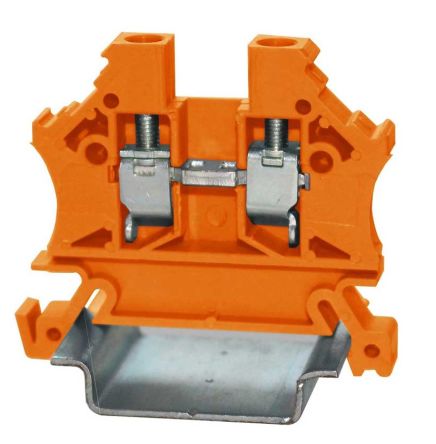 RS PRO Orange, Single-Level, Cage Clamp Termination [0]; 242-0492