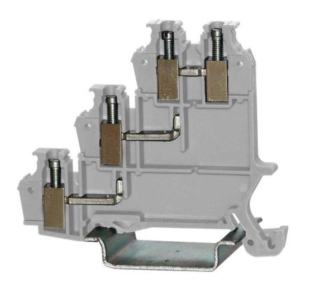 RS PRO Grey, 3-Level, Cage Clamp Termination [0]; 242-0504